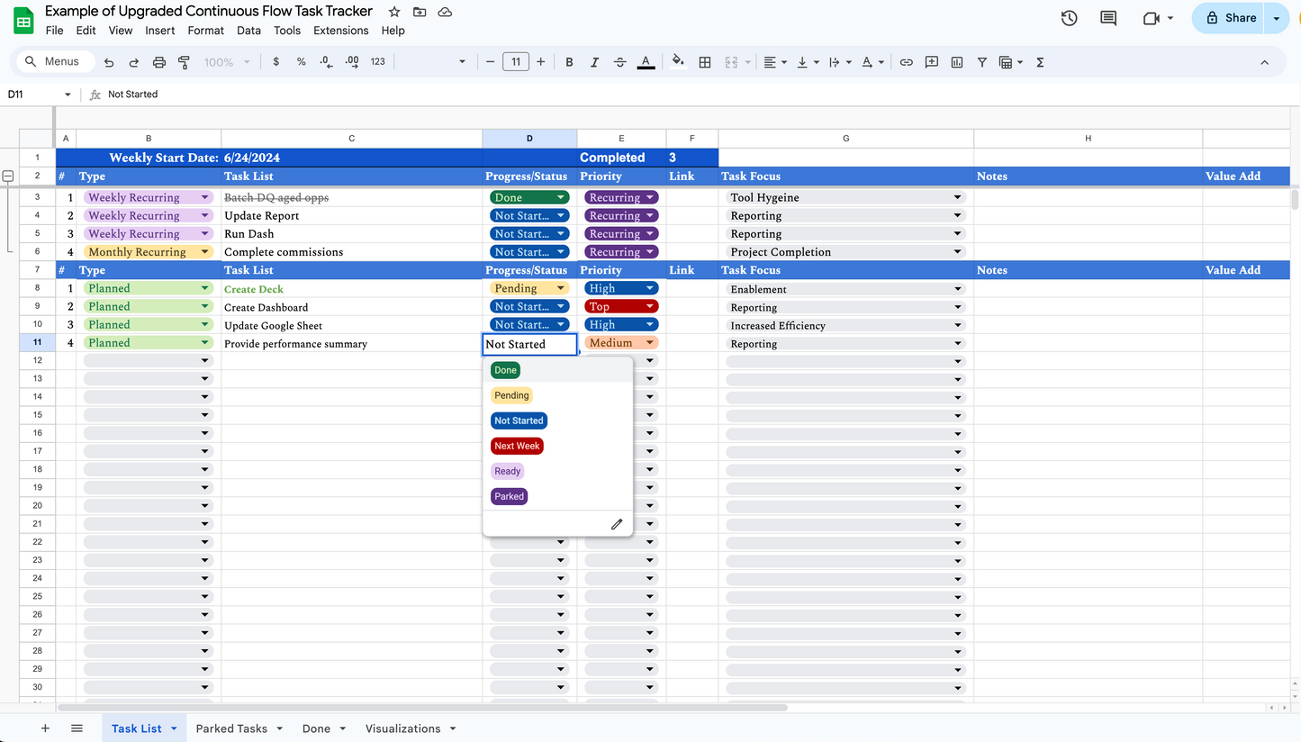 All Google Sheets Productivity Bundle