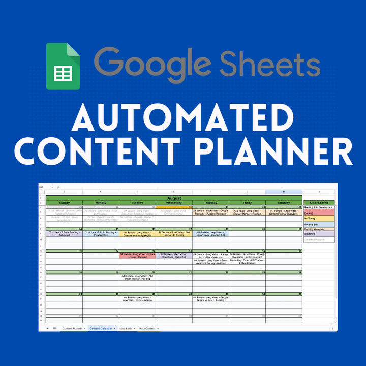 Automated Planner Templates from SheetsbyOlan – Sheets By Olan
