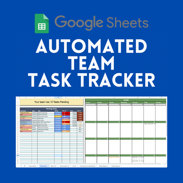 Automated Team Task Tracker (Google Sheets Only) – Sheets By Olan