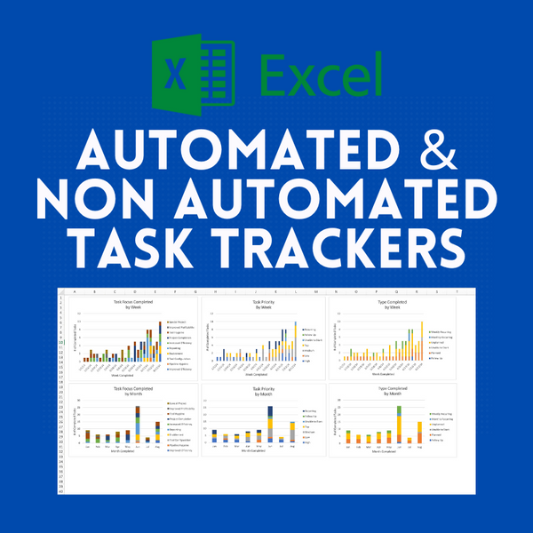 Automatic & Non-Automatic Task Trackers (Excel) – Sheets By Olan